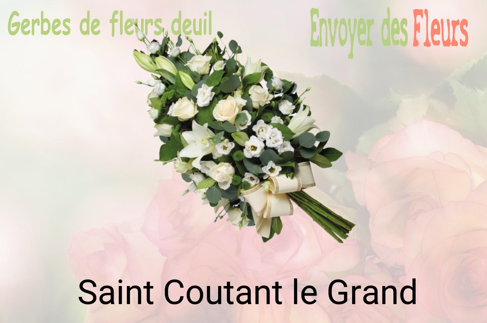 Gerbe de fleurs de deuil livrée à Saint-Coutant-le-Grand